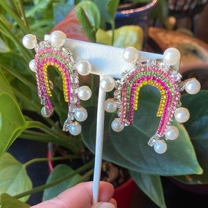 Hair Candy by Han Pearl Rainbow Earrings